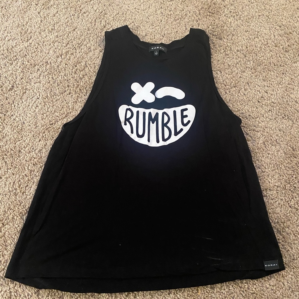 rumble black tank top